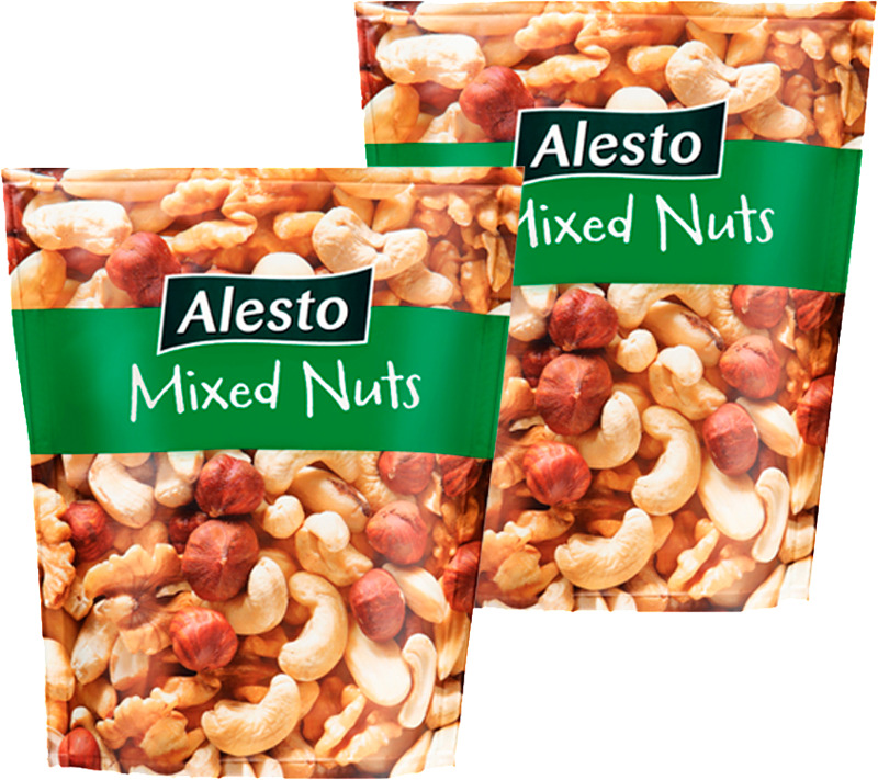 Alesto Pähkinäsekoitus 200 g -29 %. 12,50 €/kg, hinta yksittäin 3,55 €. Maks. 4 kpl/talous.