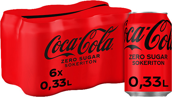 Coca Cola Zero 0,33l 6-pack. Rajoitus 3 pkt/ talous