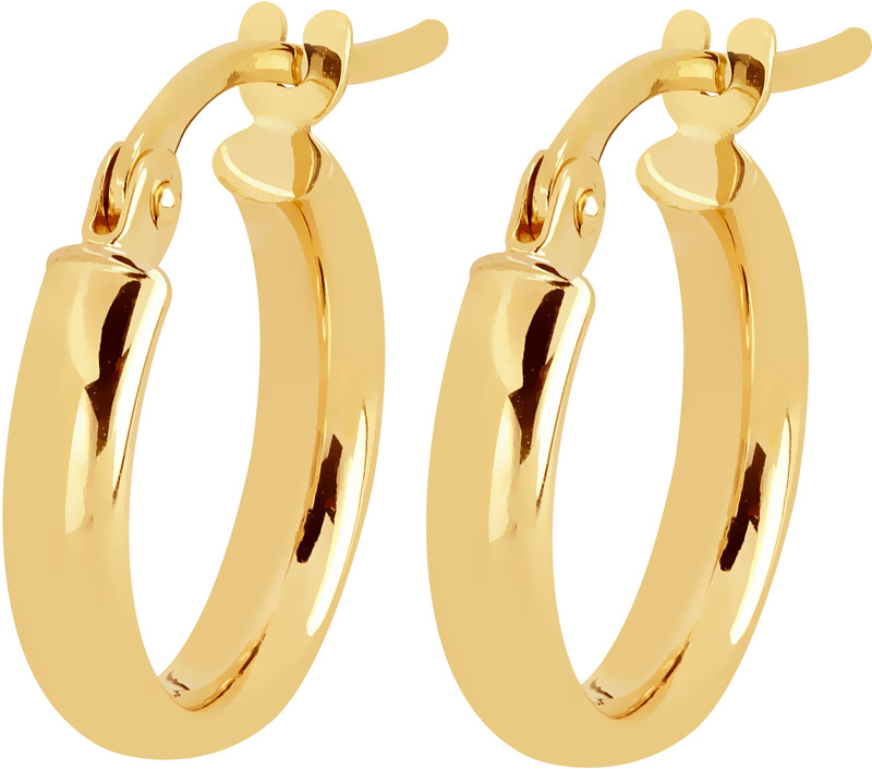 Kultaiset rengaskorvakorut 13 mm 14K (20131836)