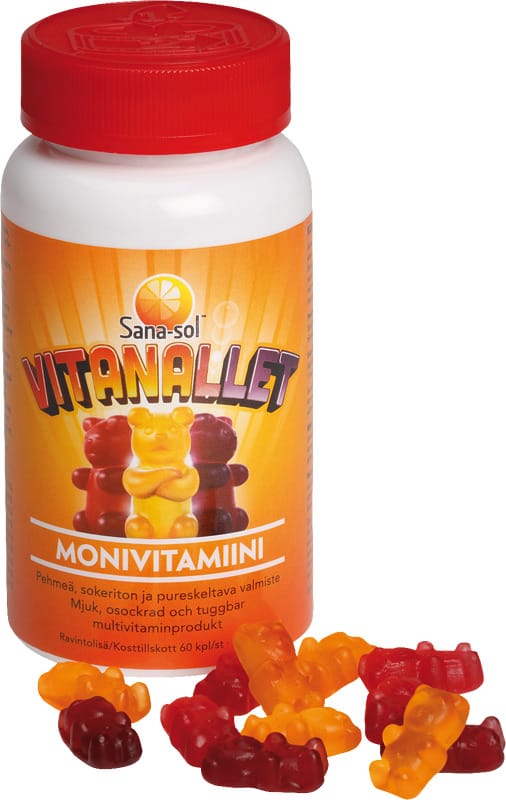 Sana-Sol Vitanallet 60 kpl pehmeä monivitamiini