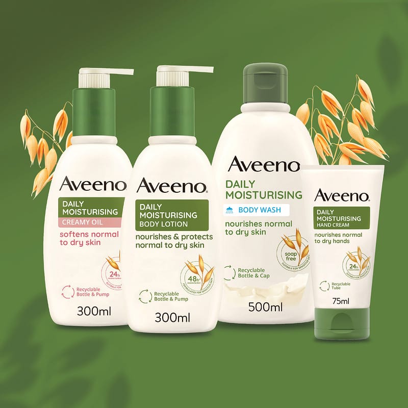 Aveeno Daily Moisturising -sarja, 4 eri tuotetta