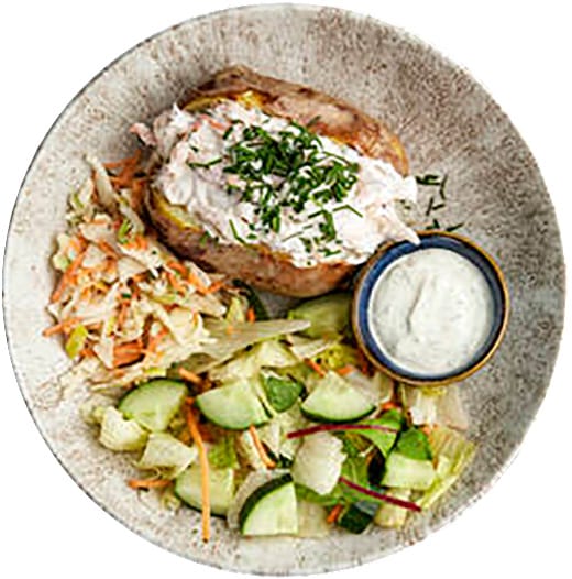 Uuniperuna omavalintaisella täytteellä