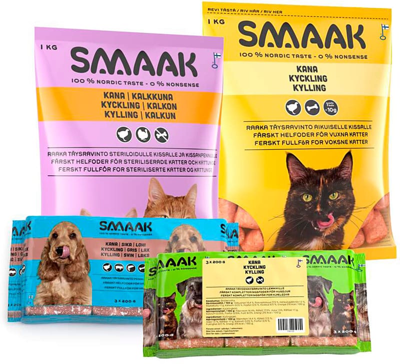 SMAAK-pakasteet koirille ja kissoille