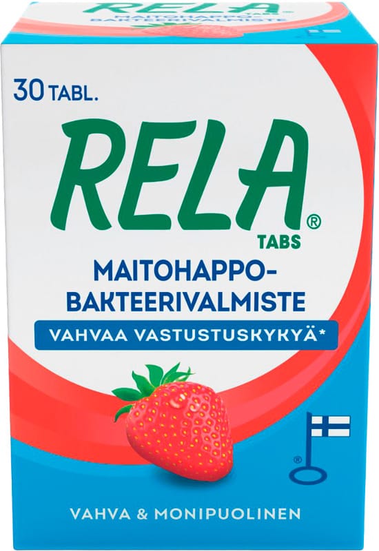Rela mansikka -maitohappobakteeri 30 tabl.