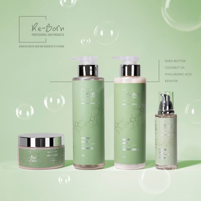 Re-born Hairsolutions kosteuttavat hiustenhoitotuotteet