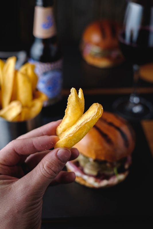 Dry Aged Burger & Parmesan Fries
