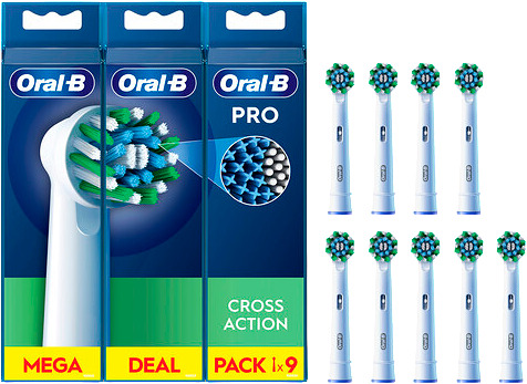 Oral-b Cross Action -harjaspää, 9 kpl