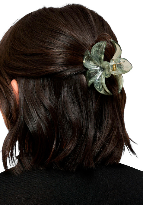 Vihreänsävyinen kukkaklipsi