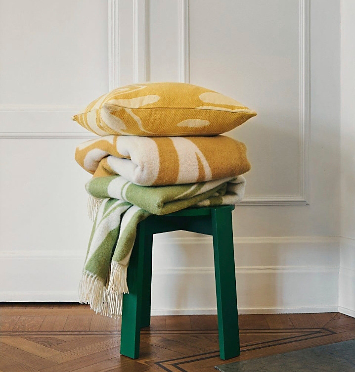 Klippan Yllefabrikin huovat. 100 % luomuvillaa. 130x200cm. Granit Club -jäsenille 