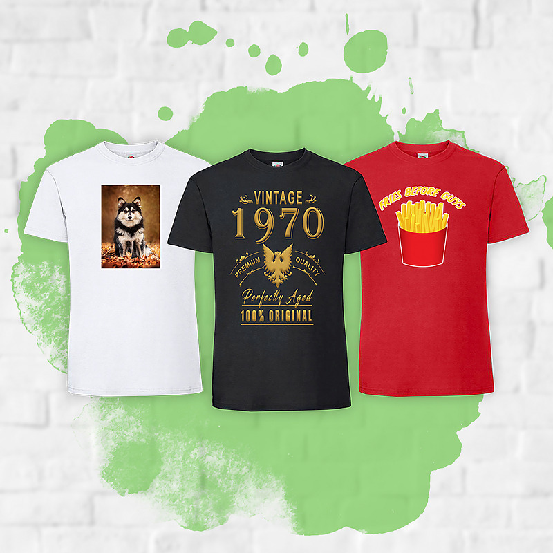 Paita omalla A4 kuvalla tai tekstillä S–3XL