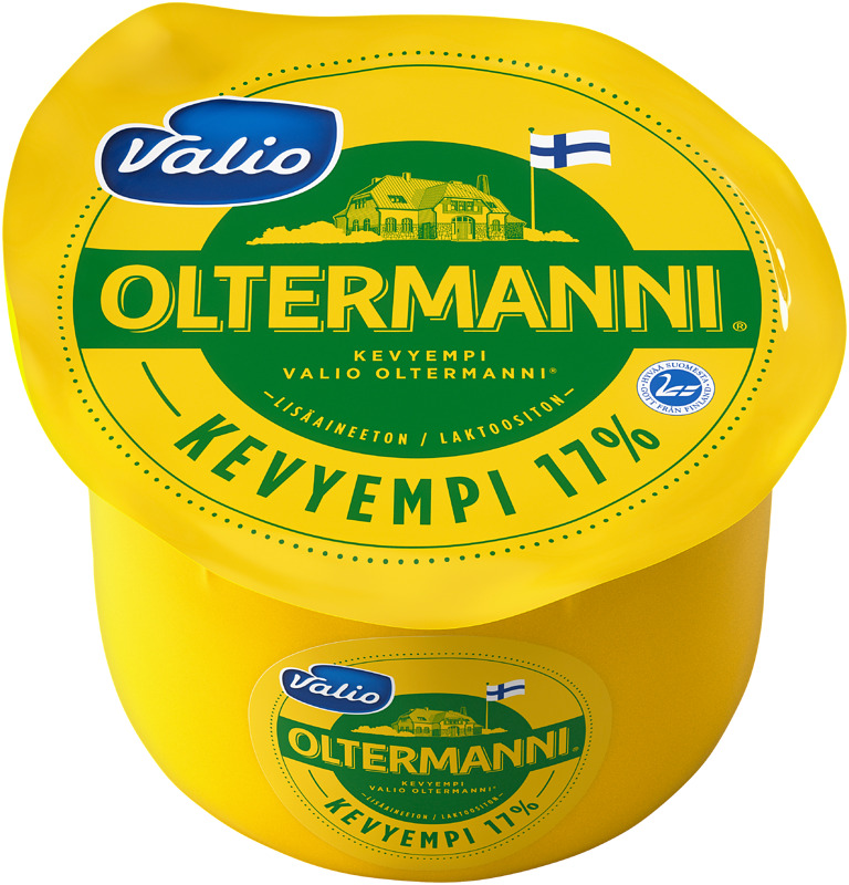 Valio Oltermanni kermajuusto 1 kg tai -kevyt 17 % 900 g