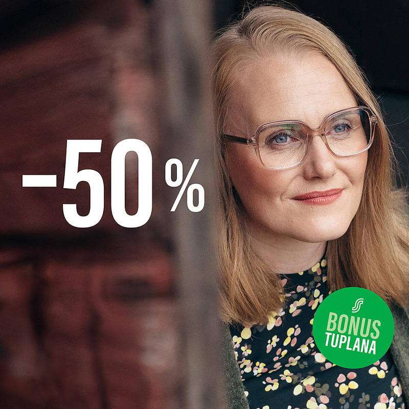 Silmälasit, lisäksi S-Bonus tuplana