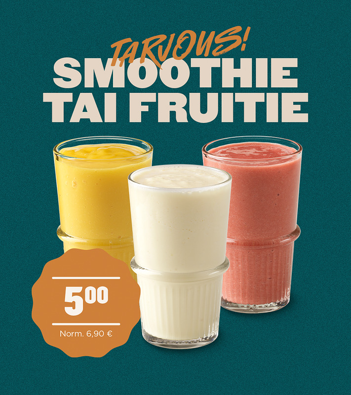 Valitsemasi raikas ja virkistävä Smoothie/Fruitie