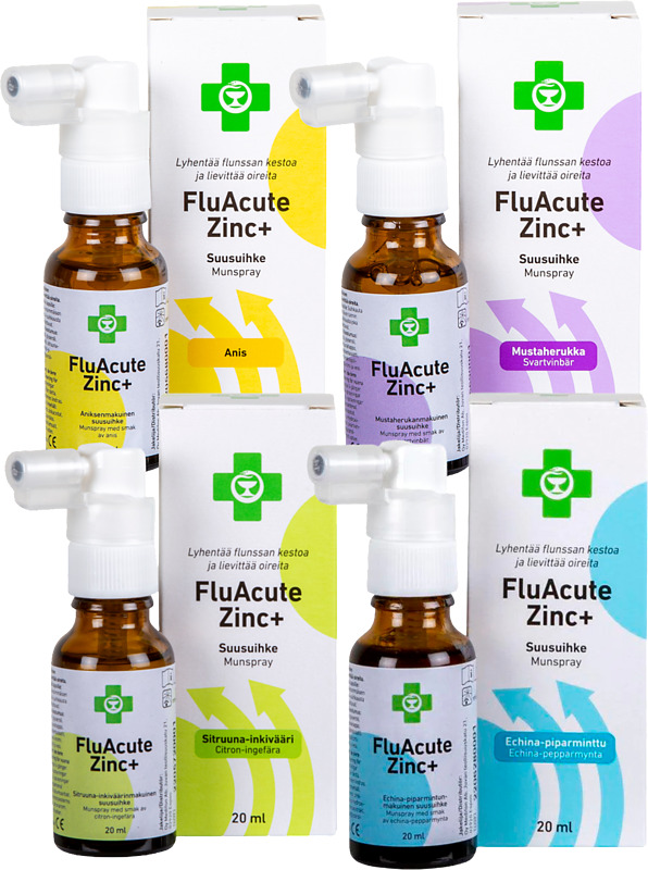 Apteekki Fluacute Zinc+ sinkkiasetaattisuihkeet 20 ml
