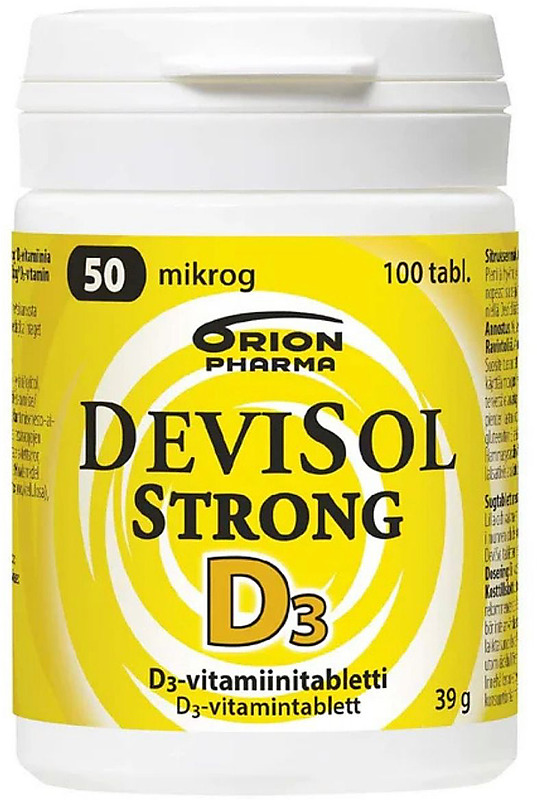 Devisol D3-vitamiini 50 mikrog. 100 tabl.