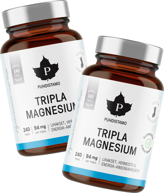 2 x Puhdistamo Tripla Magnesium 240 kaps.