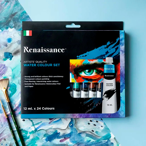 Renaissance-vesivärit 24 x 12 ml